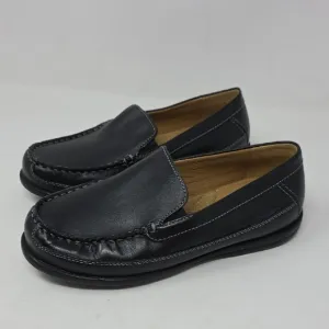 Johnston &amp; Murphy Black Moccasins with Sleek Leather Design Boys Size 3