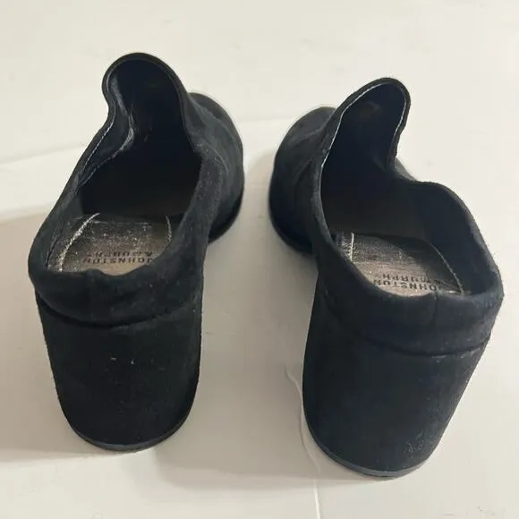 Johnston &amp; Murphy Black Suede Mule Size 9