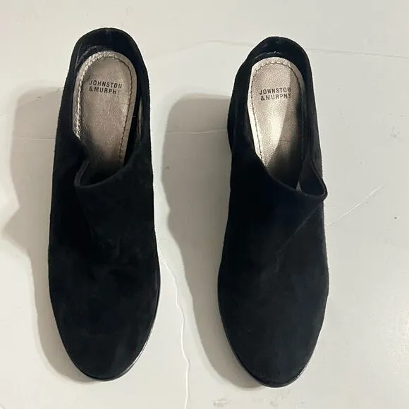 Johnston &amp; Murphy Black Suede Mule Size 9