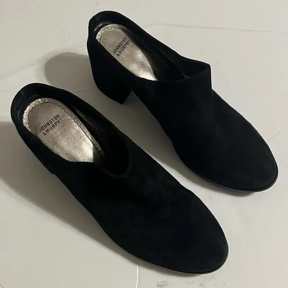 Johnston &amp; Murphy Black Suede Mule Size 9