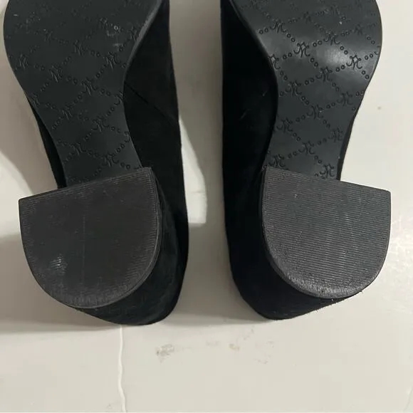 Johnston &amp; Murphy Black Suede Mule Size 9