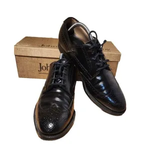 Johnston Murphy Black Wingtip Oxford Shoes Mens Size 10 B