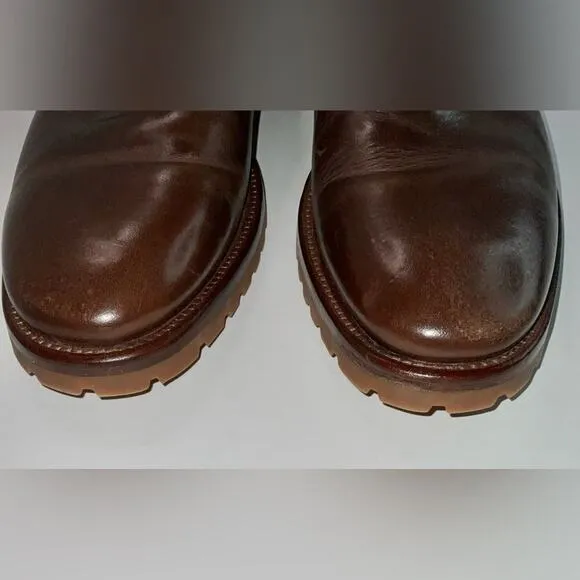Johnston Murphy Men's Brown Oxford Dress Shoes Italy Leather Size 11.5 NWOT