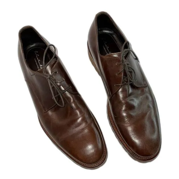 Johnston Murphy Men's Brown Oxford Dress Shoes Italy Leather Size 11.5 NWOT