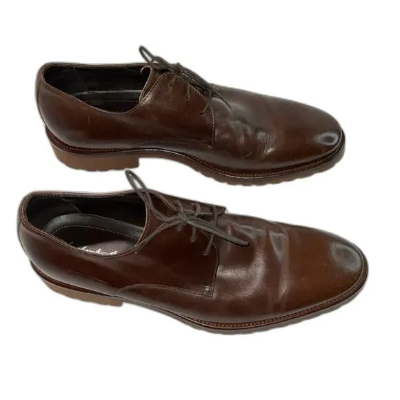 Johnston Murphy Men's Brown Oxford Dress Shoes Italy Leather Size 11.5 NWOT