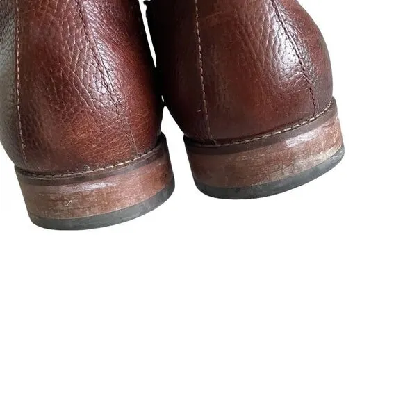 JOHNSTON &amp; MURPHY Leather Chelsea Slip-On Ankle Boots Brown 9.5