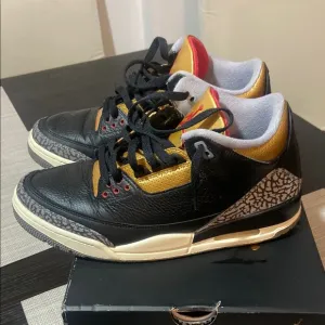 Jordan 3 Black and Gold Sneakers men’s size 10