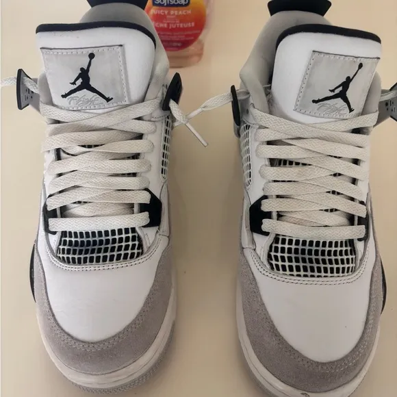 Jordan White and Gray Sneakers with Air Unit