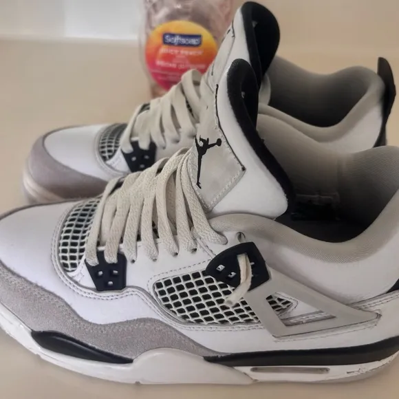 Jordan White and Gray Sneakers with Air Unit