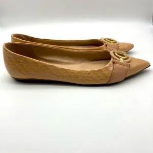 Jorge Bischoff Patent Leather Beige Flats Size 7