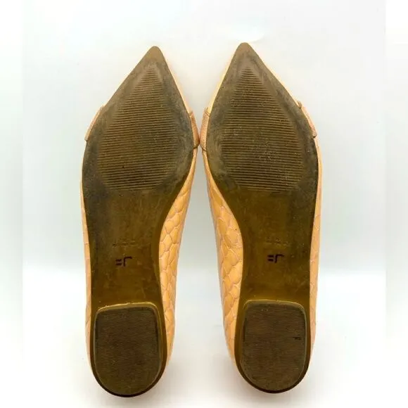 Jorge Bischoff Patent Leather Beige Flats Size 7