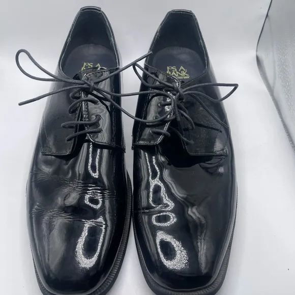 Jos. A. Bank Black Oxford Shoes Sleek Polished Leather