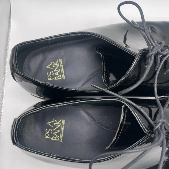 Jos. A. Bank Black Oxford Shoes Sleek Polished Leather