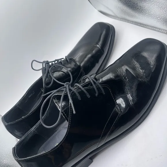 Jos. A. Bank Black Oxford Shoes Sleek Polished Leather