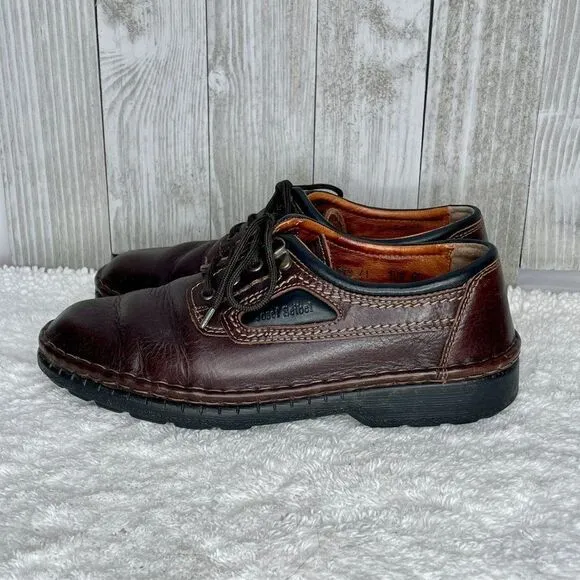 Josef Seibel Men's Brown Leather Shoes Size 41 / US 8