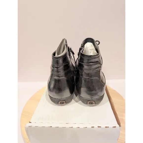 Josef Seibel Naly 9 Leather Lace Up Ankle Chukka Boots Womens 6-6.5 Black New