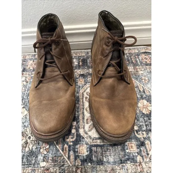 Josef Seibel Oscar Chukka Boot, Brown Leather, Men's 45 US 11