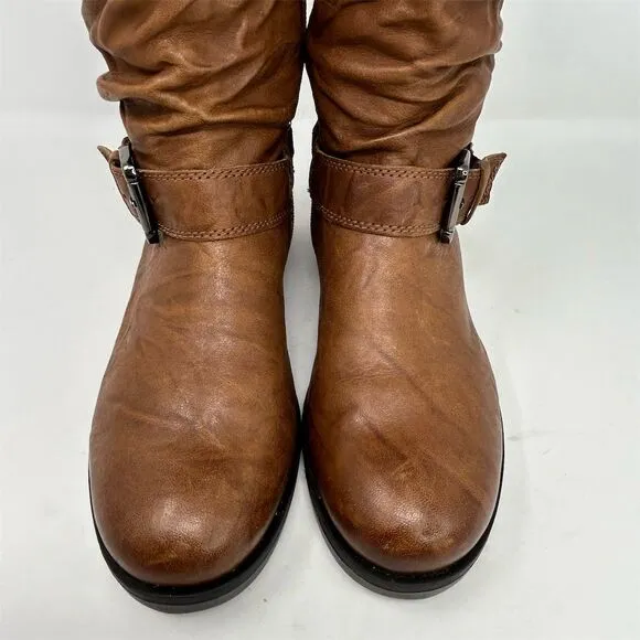 Josef Seibel Women's Sanja 14 Brown Leather Biker Boots Size 40 (US 9-9.5)