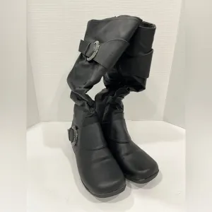 Journee Collection Womens Paris Wide Calf Flat Heel Slouch Boots. 7M. Black