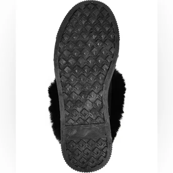 Journee Collection Women's Sunset Faux Fur Lined Slipper Black 7.5 New shoes