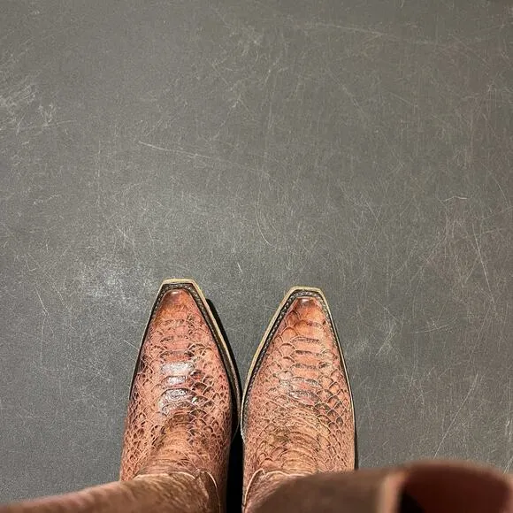 Junk Gypsy Lane Desert Highway Cowboy Boots Womens 7.5 Pink Textured Western