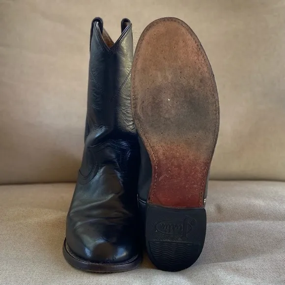 Justin Black Western Cowboy Ropers/Boots