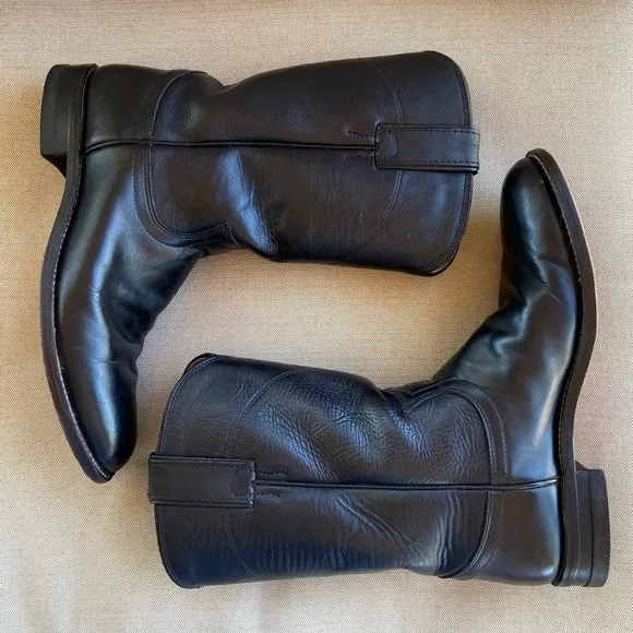 Justin Black Western Cowboy Ropers/Boots