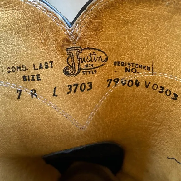 Justin Black Western Cowboy Ropers/Boots