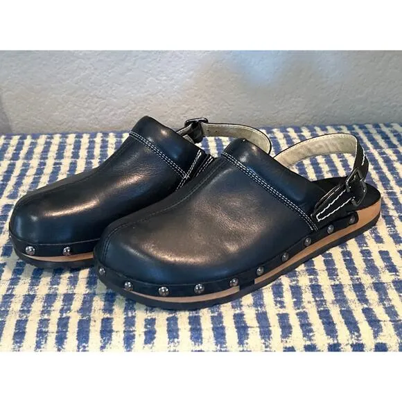 Kalso Earth SHANTI Black Leather Clog