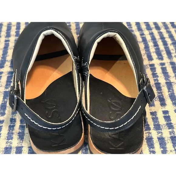 Kalso Earth SHANTI Black Leather Clog