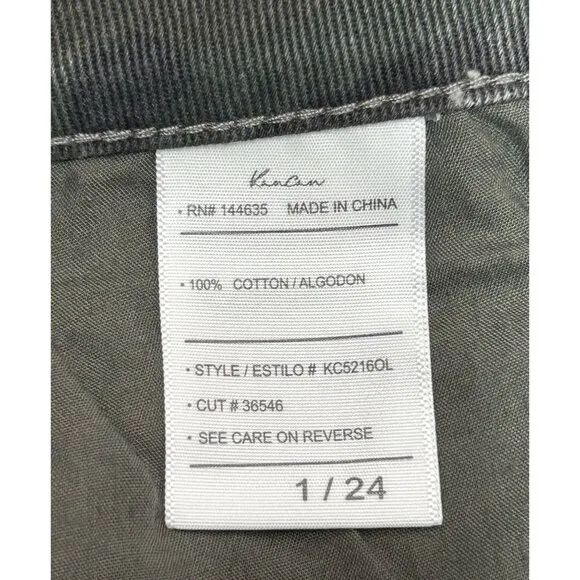 Kancan Benji Camo High Rise Distressed Boyfriend Jeans in Olive - Sz 1/24  - NWT