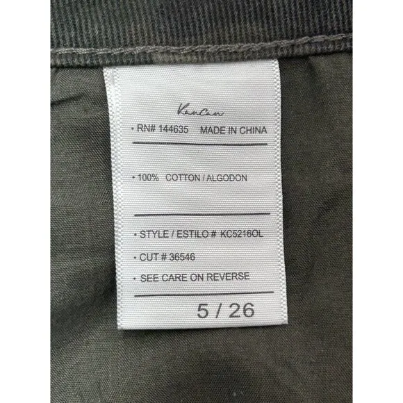 Kancan Benji Camo High Rise Distressed Boyfriend Jeans in Olive - Sz 5/26  - NWT