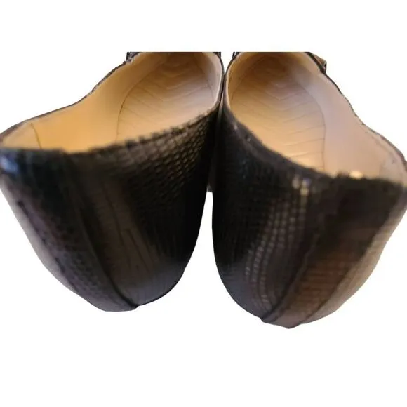 Karl Lagerfeld Black Dutot Leather Pointed Toe Flats 6.5