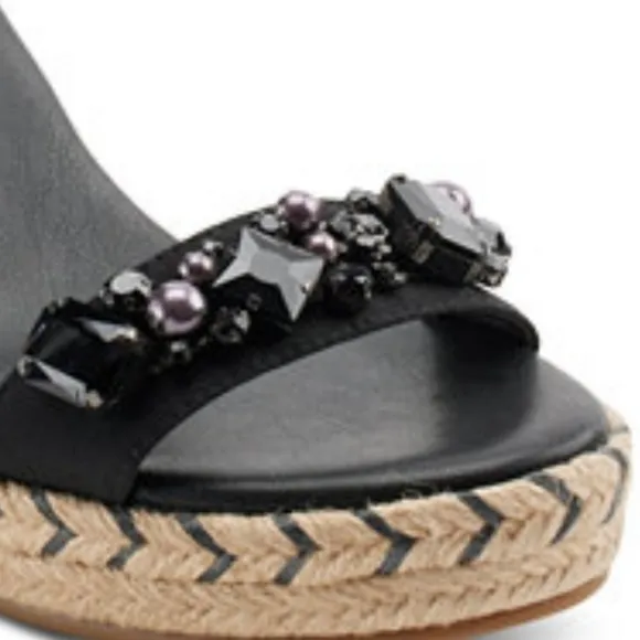 KARL LAGERFELD PARIS Women'sBlack Wedges - Sz 8.5. NWOT