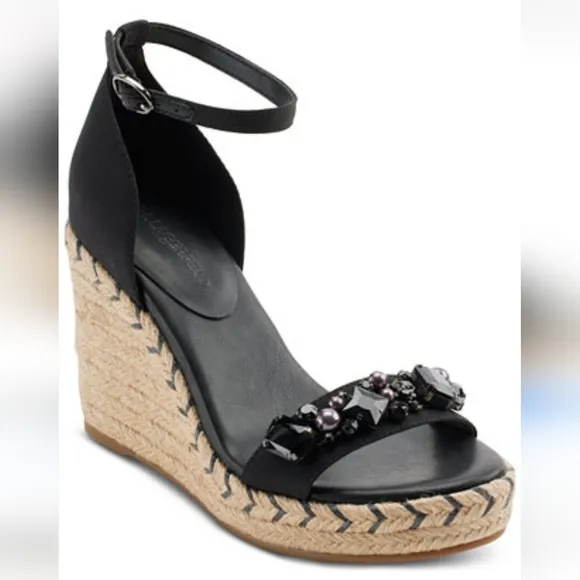 KARL LAGERFELD PARIS Women'sBlack Wedges - Sz 8.5. NWOT