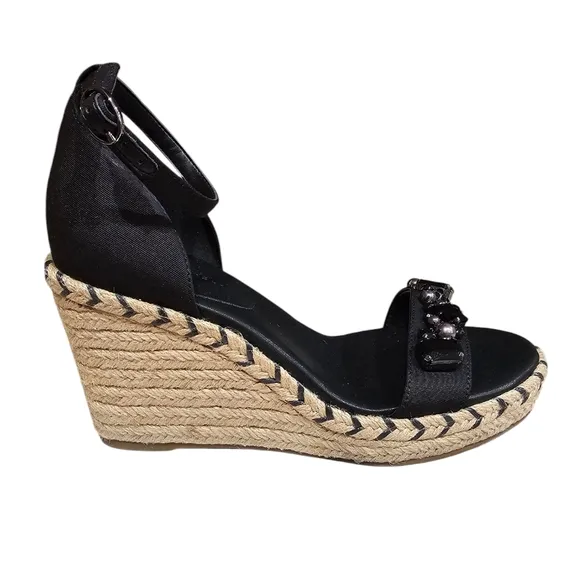 KARL LAGERFELD PARIS Women'sBlack Wedges - Sz 8.5. NWOT
