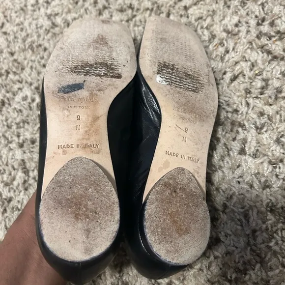 Kate Spade New York leather Jewelled Flats Size 9