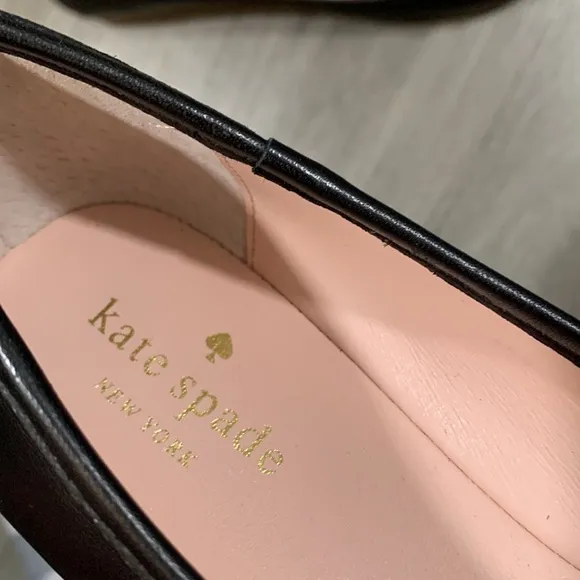 Kate Spade New York Willa Classic Black Leather Ballet Flats w/Bows NWT size 10