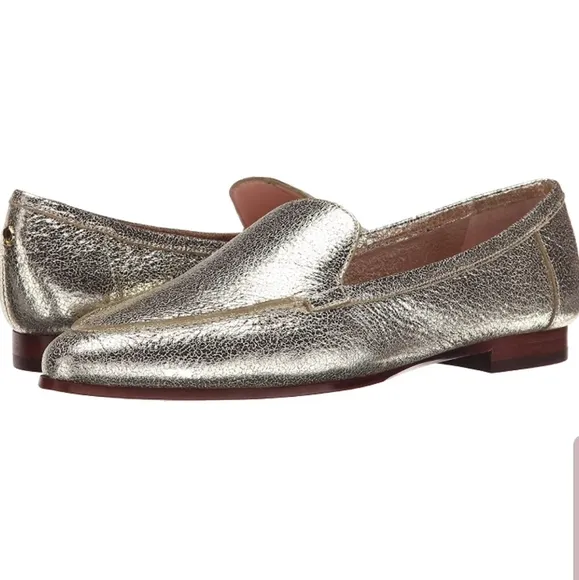 Kate Spade NY Crackled Metallic Nappa Loafer Flats