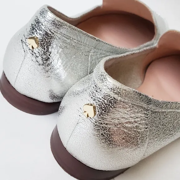 Kate Spade NY Crackled Metallic Nappa Loafer Flats