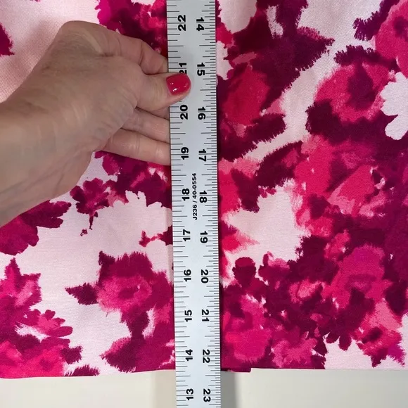 Kate Spade NY The Madison Ave Collection Pencil Skirt Sz 6/8 pink Floral Silk