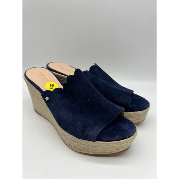 Kate Spade Toby Wedges Women's Espadrille Blue Sandal Size 9📦