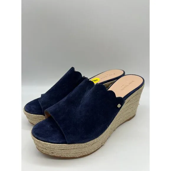 Kate Spade Toby Wedges Women's Espadrille Blue Sandal Size 9📦