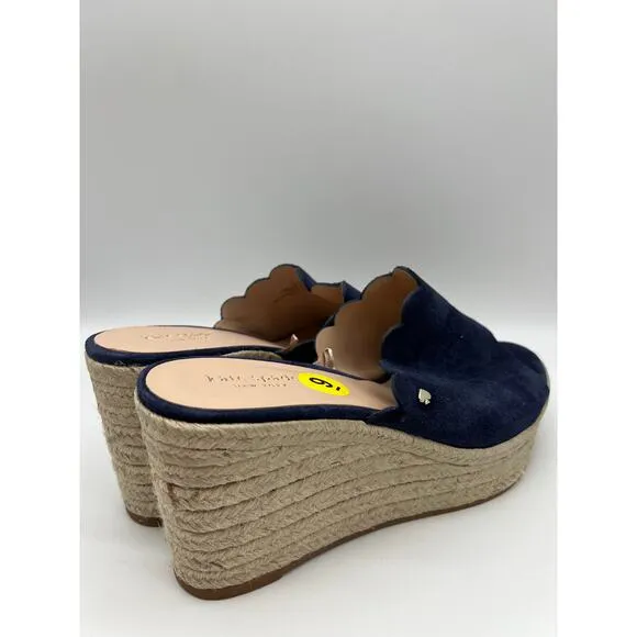 Kate Spade Toby Wedges Women's Espadrille Blue Sandal Size 9📦
