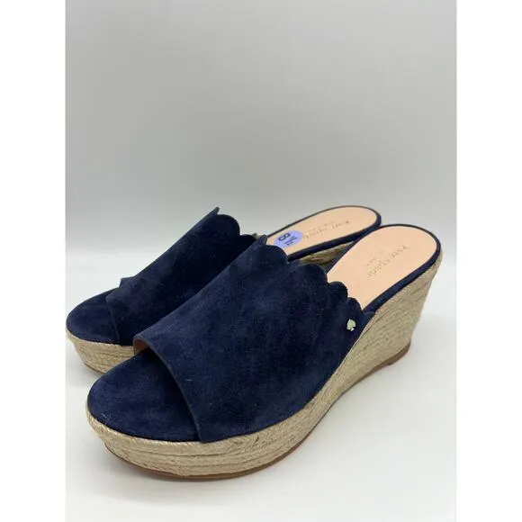 Kate Spade Toby Wedges Women's Espadrille Blue Sandal Size US 8.5📦