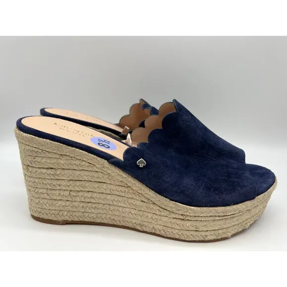 Kate Spade Toby Wedges Women's Espadrille Blue Sandal Size US 8.5📦
