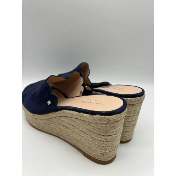 Kate Spade Toby Wedges Women's Espadrille Blue Sandal Size US 8.5📦