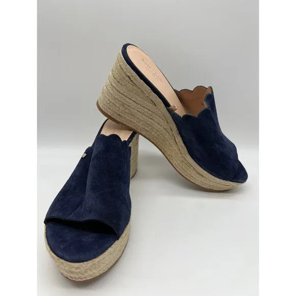 Kate Spade Toby Wedges Women's Espadrille Blue Sandal Size US 8.5📦
