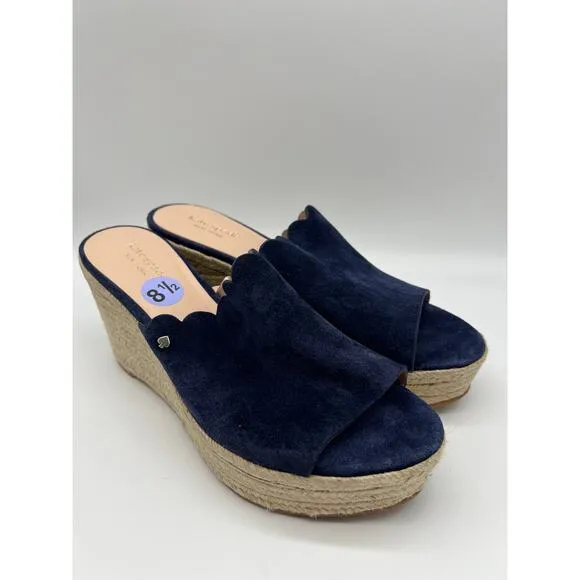 Kate Spade Toby Wedges Women's Espadrille Blue Sandal Size US 8.5📦