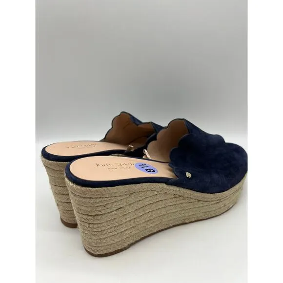 Kate Spade Toby Wedges Women's Espadrille Blue Sandal Size US 8.5📦